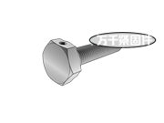六角頭部帶孔螺栓 AN 106401/106501