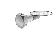 六角頭部和桿部帶孔螺栓 AN 185