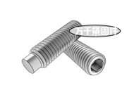 米制Ⅰ型內(nèi)六角凹端緊定螺釘 ASME B18.3.6M