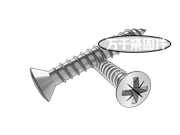 IA型切螺紋式米字槽半沉頭木螺釘 ASME B18.6.1