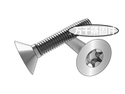 C牙細(xì)牙80°梅花槽沉頭自攻螺釘 ASME B18.6.3