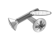 C牙細(xì)牙80°米字槽半沉頭自攻螺釘 ASME B18.6.4