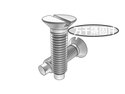 有槽平頂埋頭長柱端螺釘 CNS 4412
