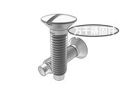 有槽扁圓頂埋頭長柱端螺釘 CNS 4415