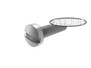 有槽扁圓頂柱頭小螺釘 CNS 9668