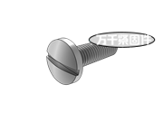 有槽扁圓頂錐頭小螺釘 CNS 9673