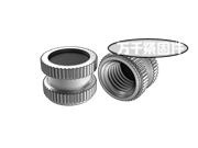 滾花通孔中間帶槽臺階鑲?cè)肼菽?帶密封墊  DIN 16903