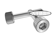 滾花內(nèi)六角圓柱頭不脫出螺釘L型長(zhǎng)螺紋 DIN 7964E