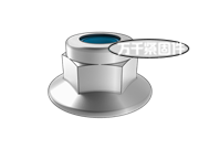 非金屬嵌件六角法蘭面鎖緊螺母 細牙 EN 1666