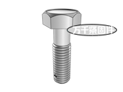 細桿六角頭螺桿帶孔螺栓 GB 31.2