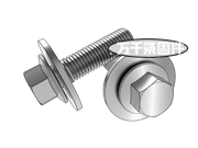 六角頭法蘭螺栓 小系列 細(xì)牙和大平墊圈組合 GB 9074.1