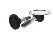 塑料滾花頭球面端緊定螺釘 GOST 21336