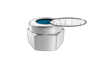 1型非金屬嵌件細牙六角鎖緊螺母 6級、8級、10級 ISO 10512