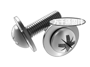 米字槽盤頭螺釘和大平墊圈組合 JIS B1130