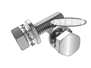 六角頭螺栓和平墊、外齒鎖緊墊圈的組合 JIS B1187