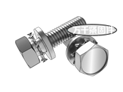 凹腦六角頭螺栓和平墊、外齒鎖緊墊圈的組合 JIS B1187