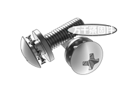 十字槽扁頭螺釘和平墊、外齒鎖緊墊圈的組合 JIS B1188