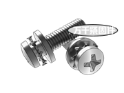 十字槽球面扁圓柱頭和平墊、外齒鎖緊墊圈的組合 JIS B1188