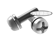 十字槽盤頭螺釘和平墊圈組合 QC 230